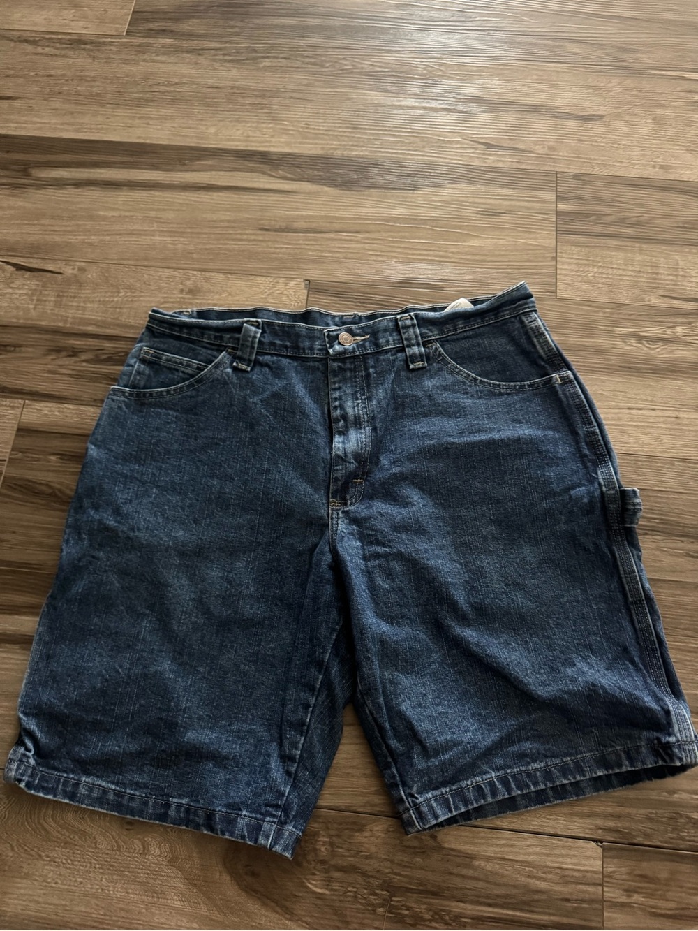 Wrangler Men's Dark Blue Denim Carpenter Shorts